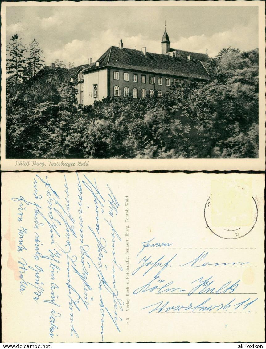 Ansichtskarte Bad Iburg Schloss (Castle) Iburg Im Teutoburger Wald 1955 - Sonstige & Ohne Zuordnung