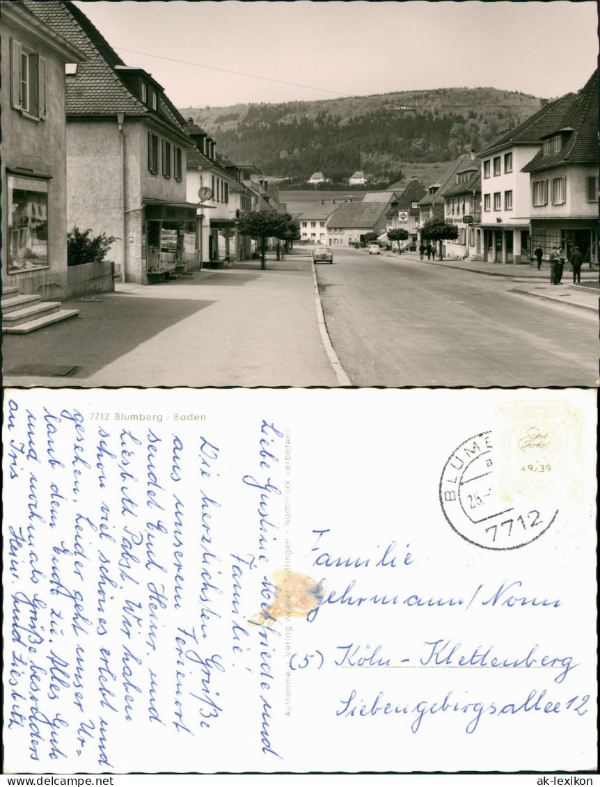 Blumberg Ortsansicht, Straße Mit Geschäften, Im Hintergrund ARAL Tankstelle 1960 - Other & Unclassified