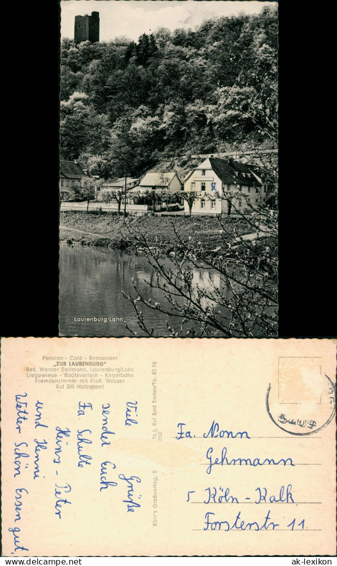 Laurenburg Pension Café Restaurant ZUR LAURENBURG Bes. Werner Dellmann 1960 - Sonstige & Ohne Zuordnung