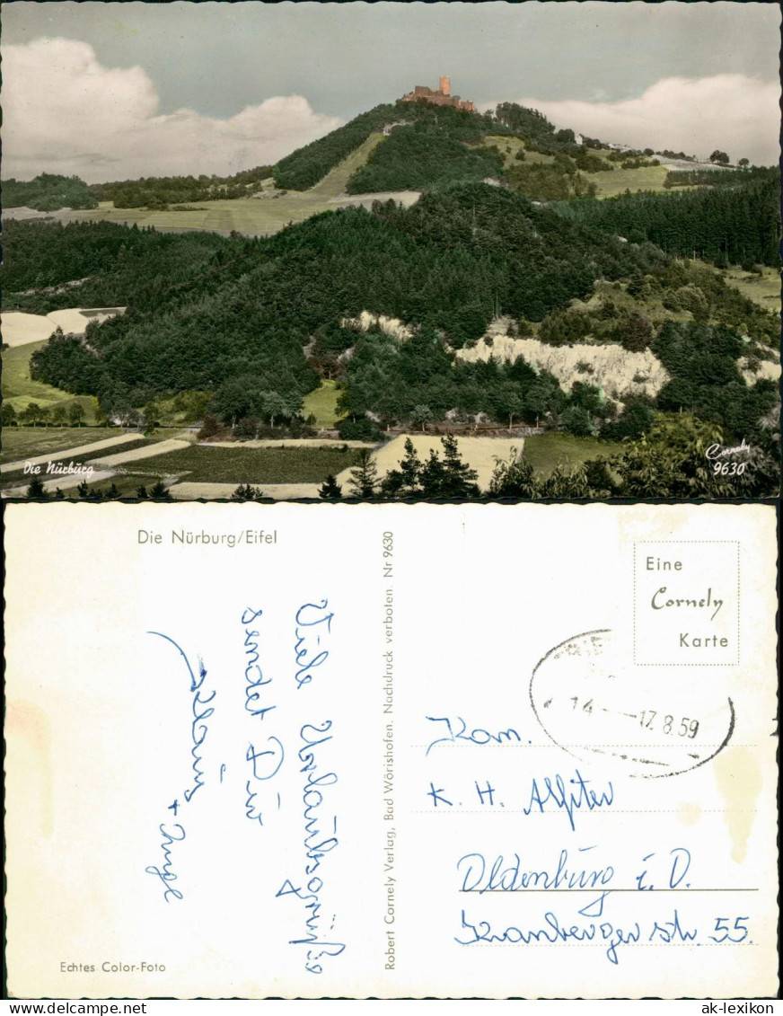 Ansichtskarte Nürburg Burg Nürburg I.d. Eifel Umland-Ansicht 1959 - Sonstige & Ohne Zuordnung