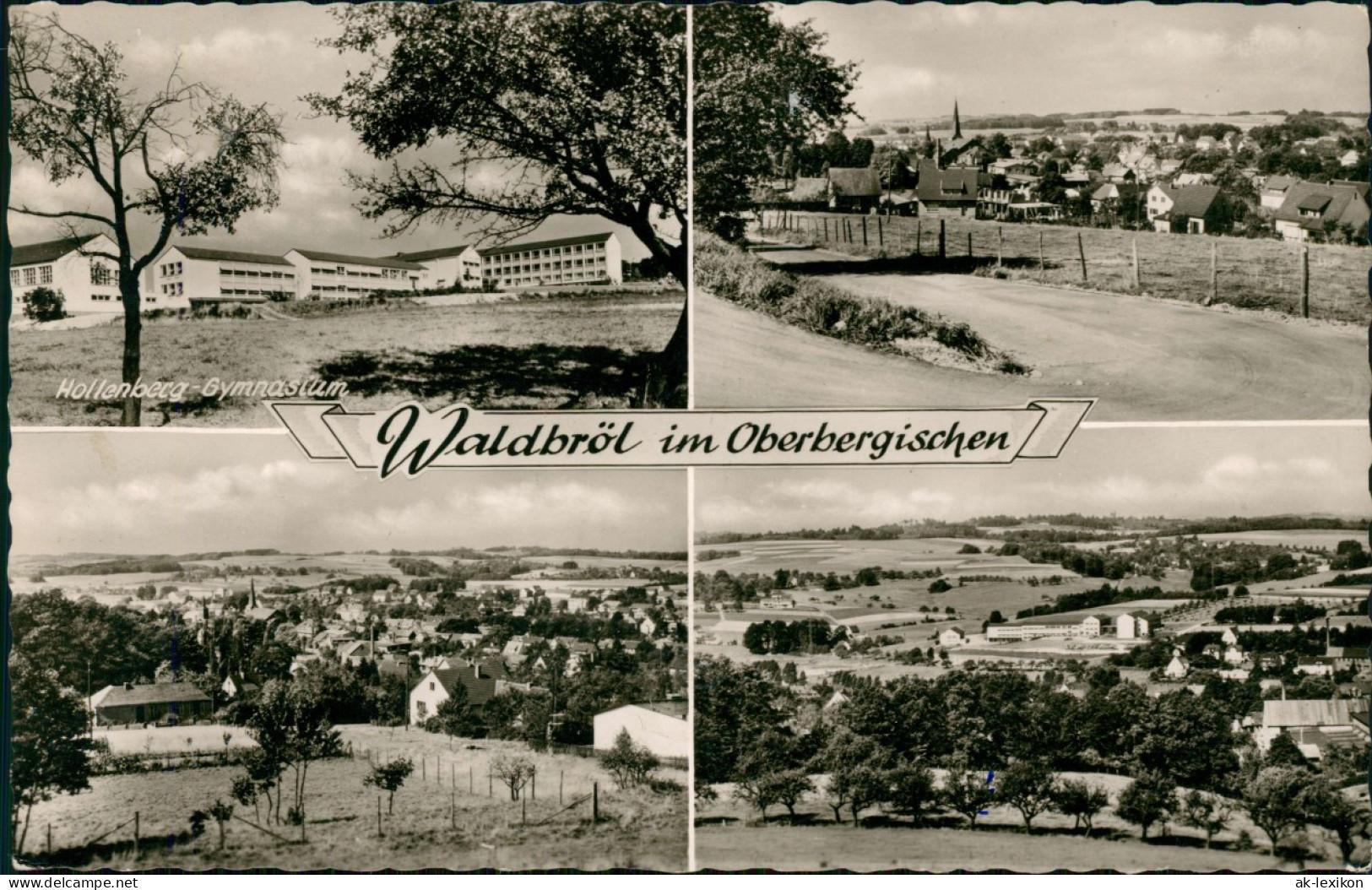 Waldbröl Mehrbild-AK Hollenberg-Gymnasium U. Ortsansichten 1962 - Waldbröl