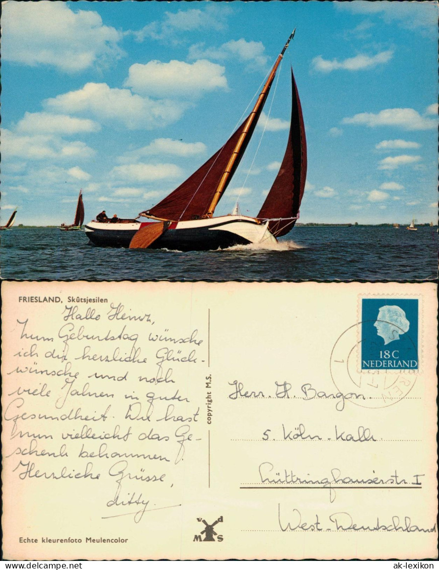 .Niederlande Niederlande FRIESLAND, Skûtsjesilen Segeljacht 1976 - Other & Unclassified