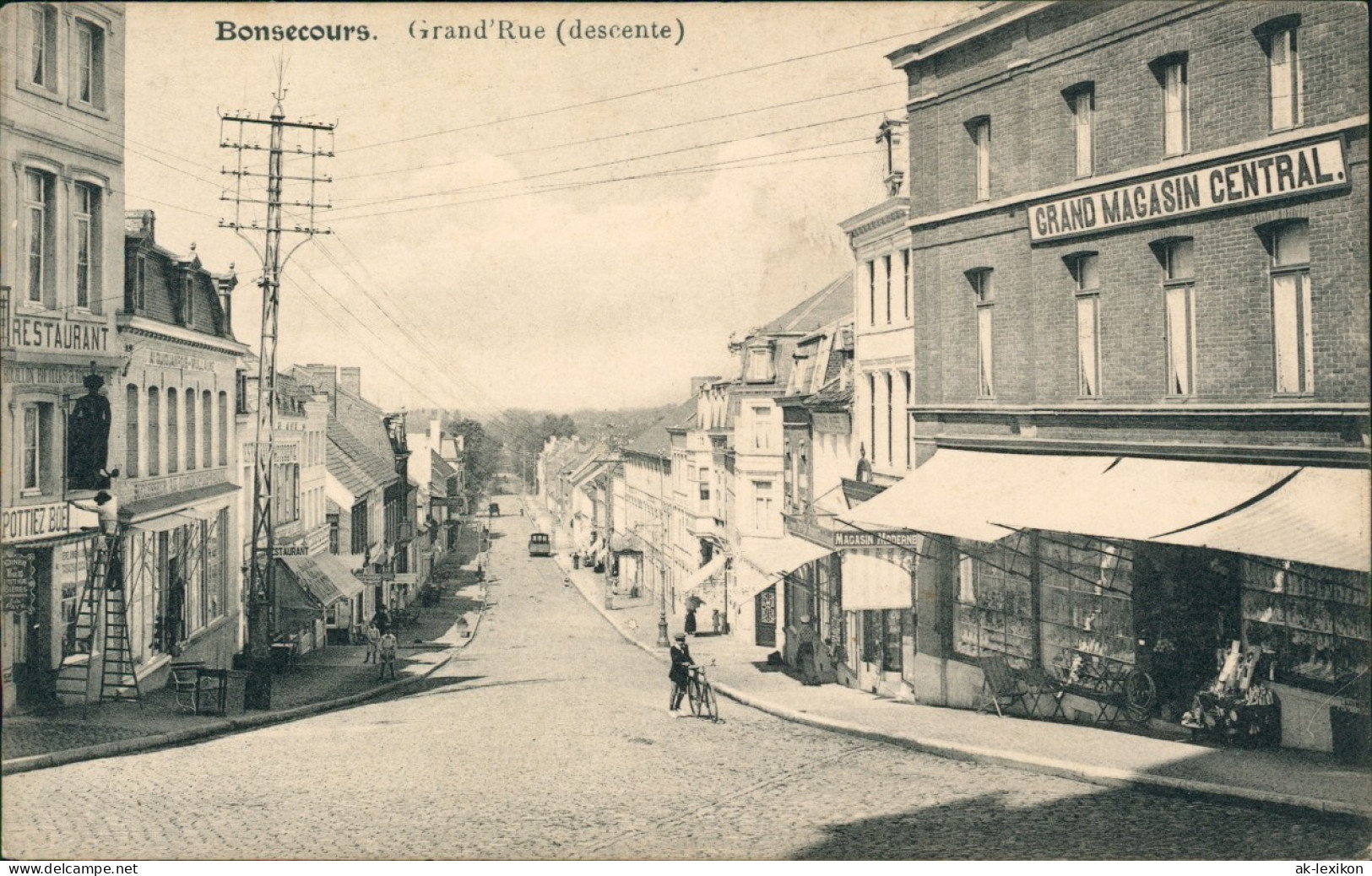 CPA Bonsecours La Grand'Rue, Grand Magasin Central 1912 - Bonsecours