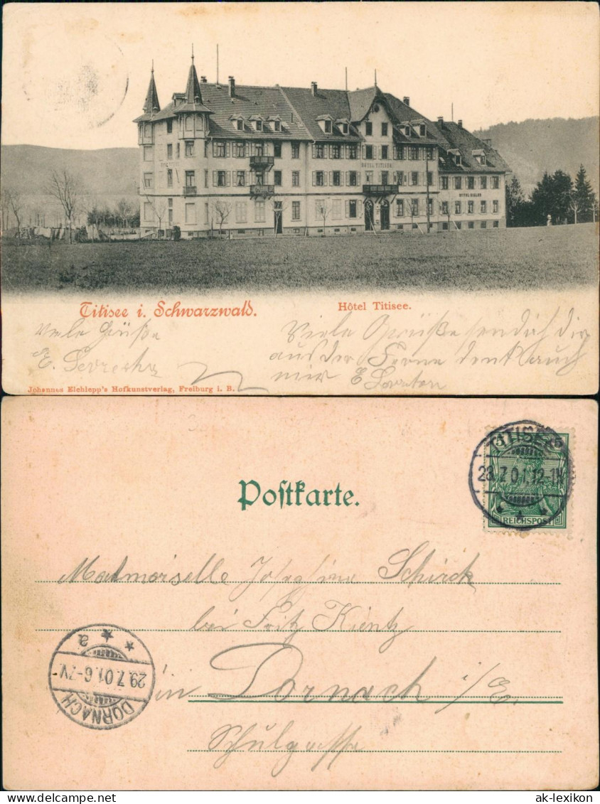 Ansichtskarte Titisee-Neustadt Hotel Titisee 1901 - Titisee-Neustadt