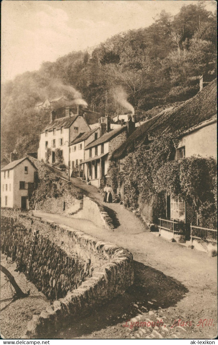 Postcard Lynmouth Straßenpartie - Devon England 1924 - Other & Unclassified