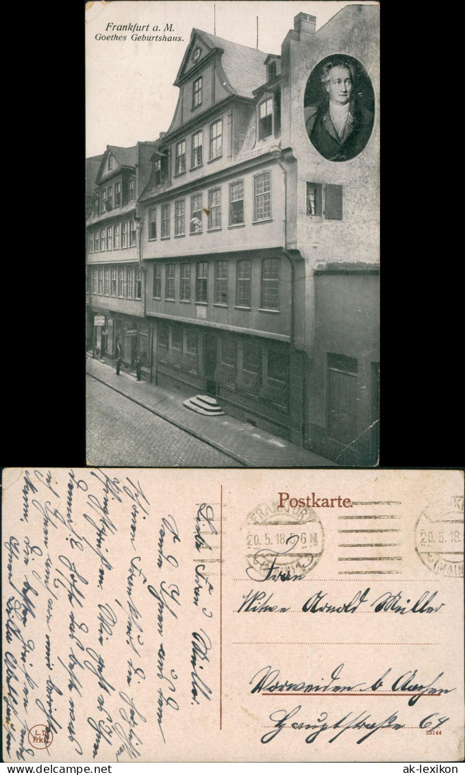 Ansichtskarte Frankfurt Am Main Goethehaus 2 Bild 1918 - Frankfurt A. Main