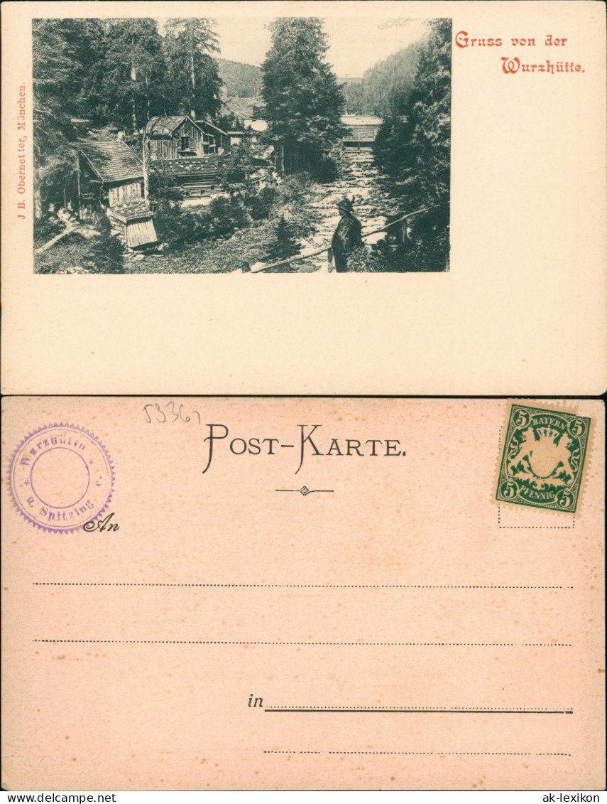 Ansichtskarte Spitzingsee-Schliersee Wurzhütte. 1905 - Schliersee