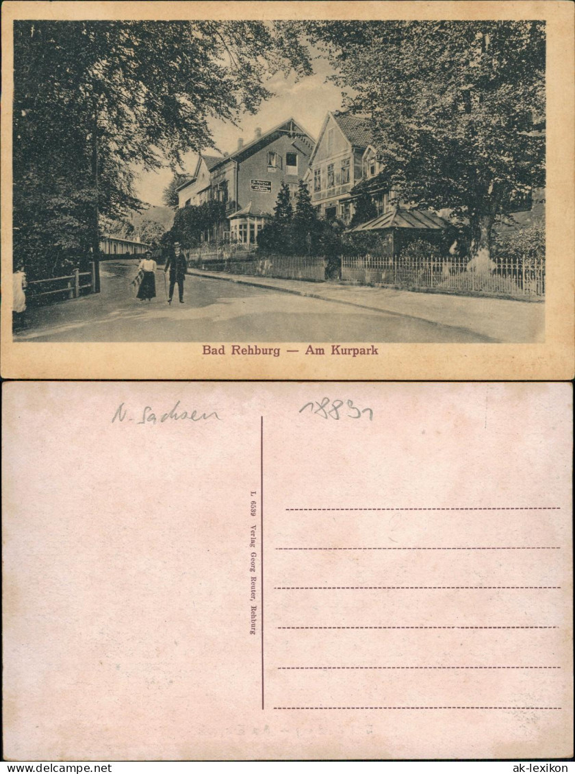 Ansichtskarte Bad Rehburg-Rehburg-Loccum Straßenpartie Am Kurpark 1928 - Autres & Non Classés
