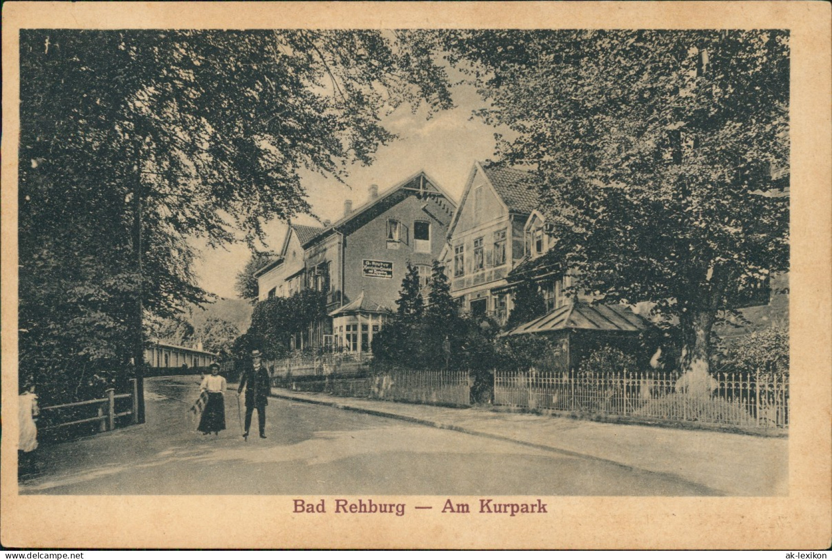 Ansichtskarte Bad Rehburg-Rehburg-Loccum Straßenpartie Am Kurpark 1928 - Other & Unclassified