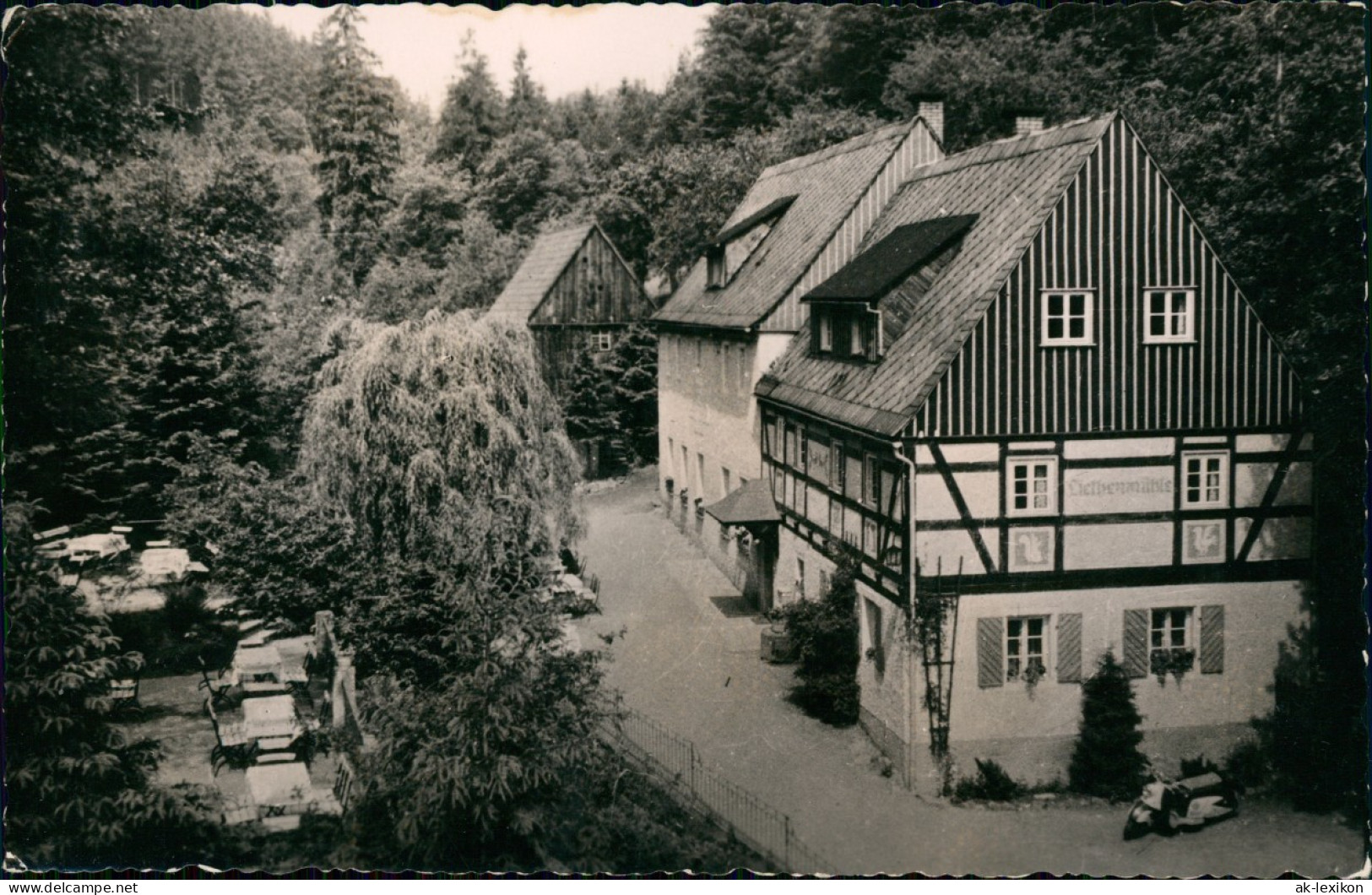 Kleinhennersdorf-Gohrisch (Sächs. Schweiz) Waldidyll Liethenmühle 1965 - Kleinhennersdorf