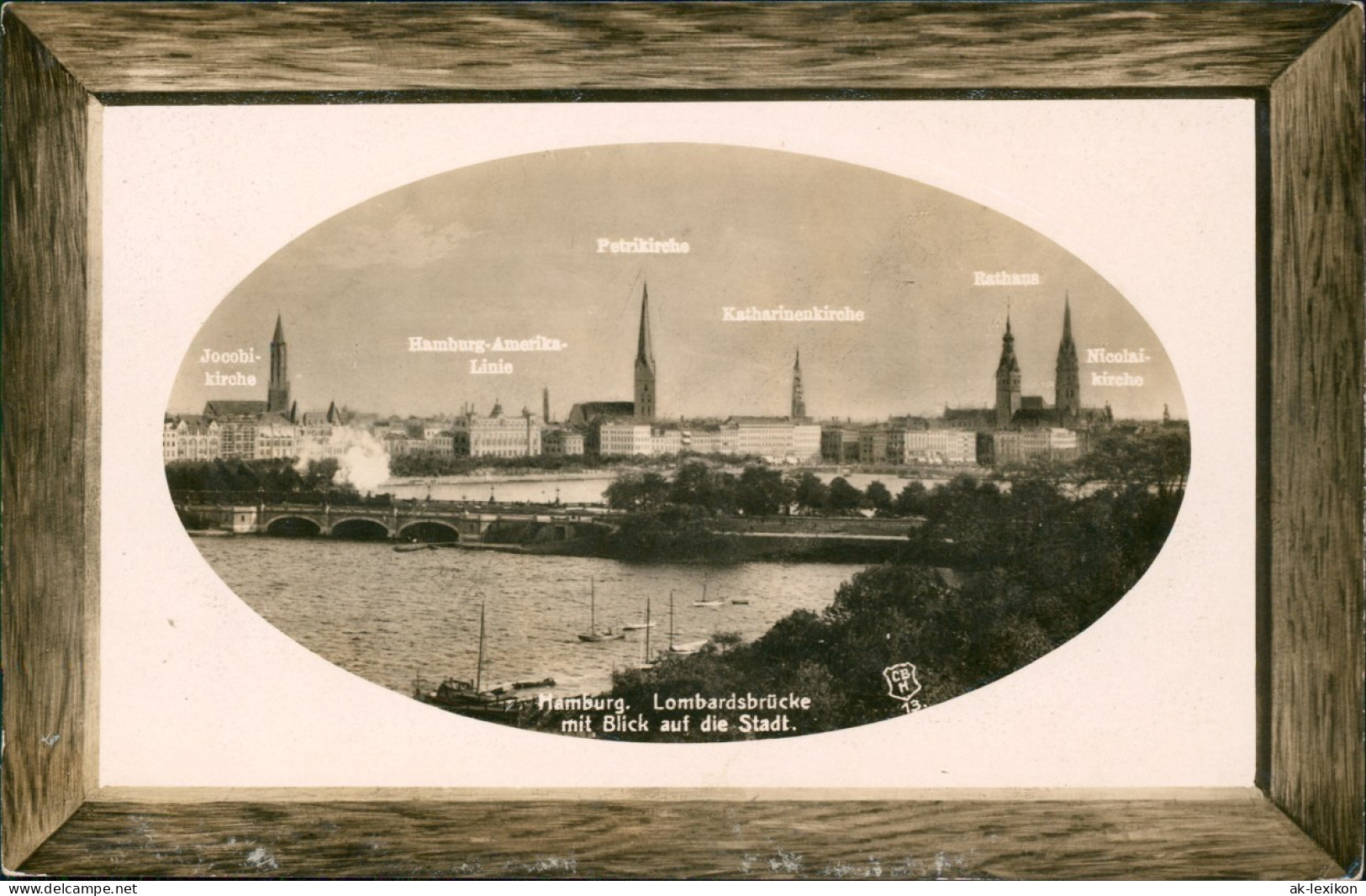 Ansichtskarte Hamburg Lombardsbrücke 1909 Passepartout - Other & Unclassified