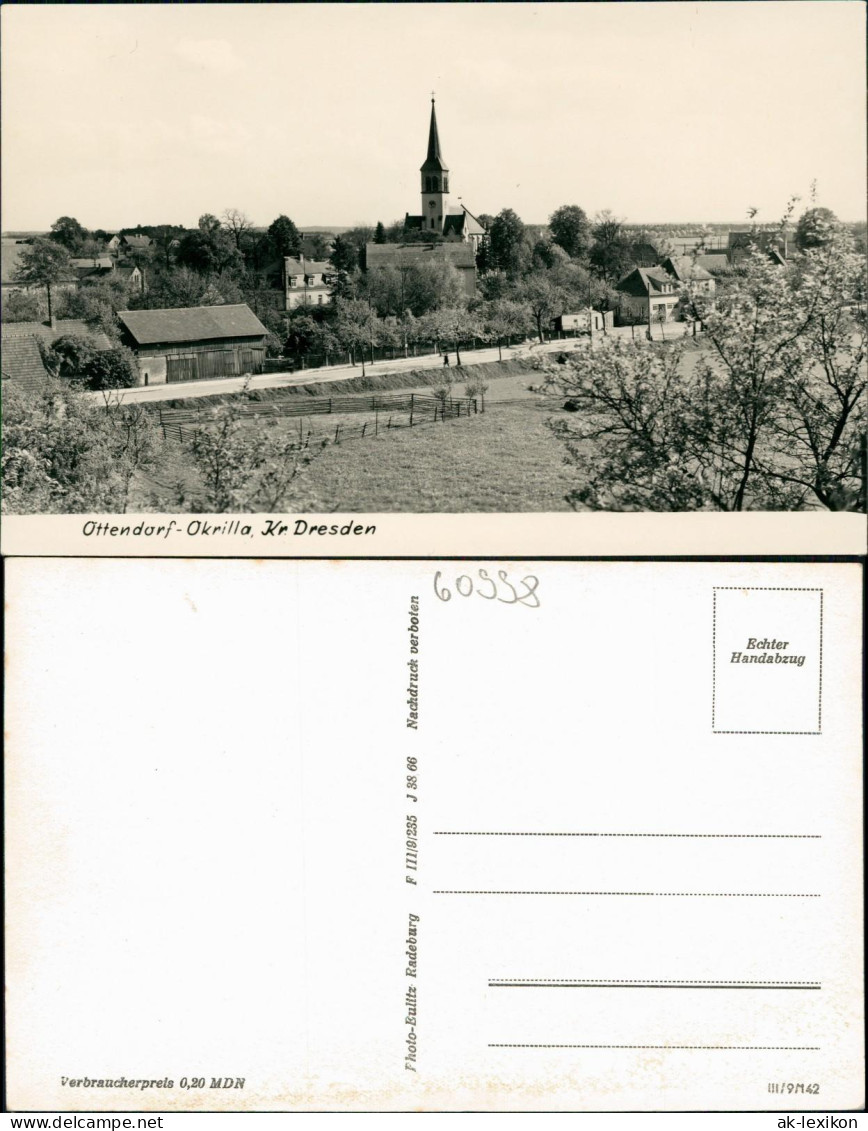 Ansichtskarte Ottendorf-Okrilla Straßenpartie An Der Kirche 1953 - Otros & Sin Clasificación