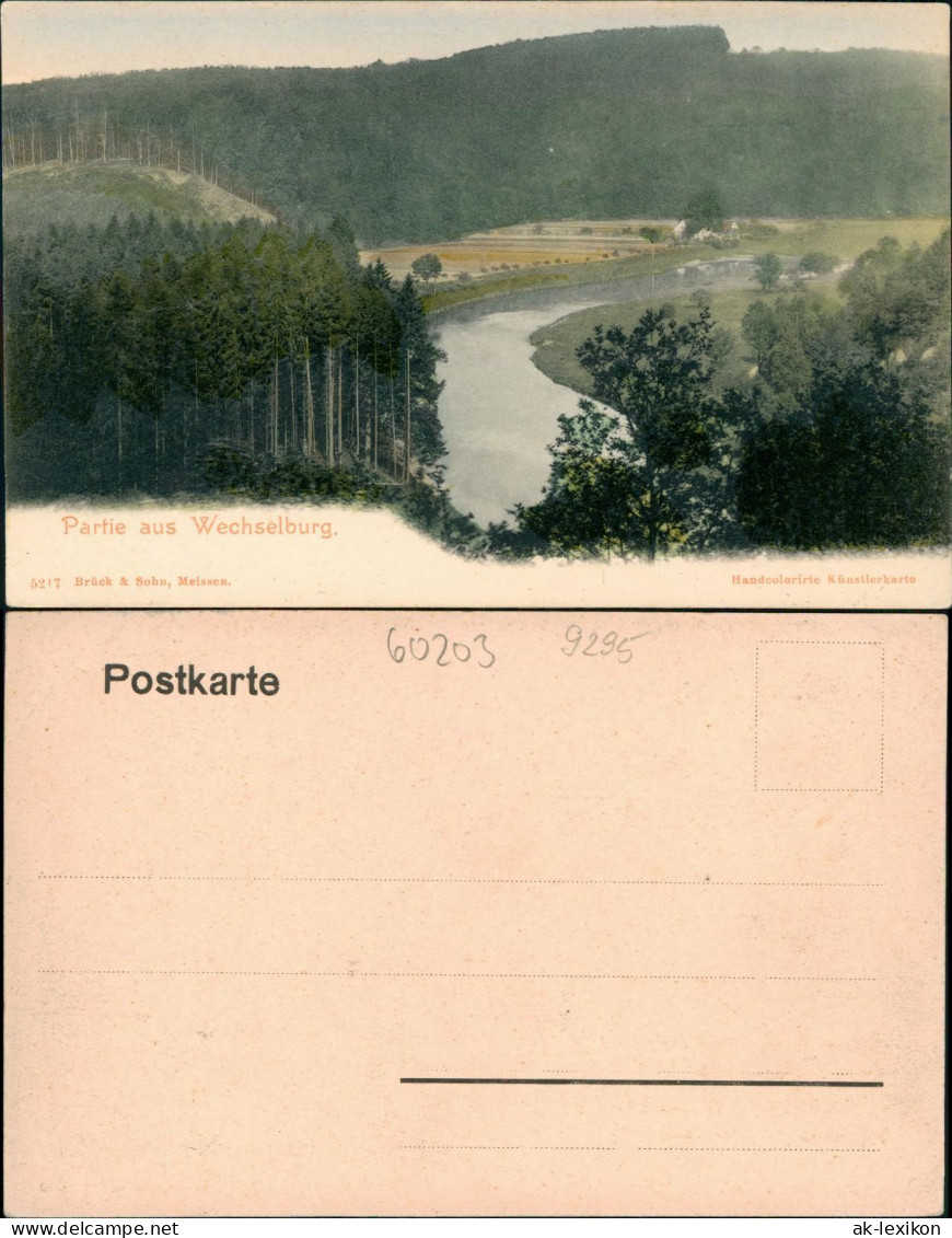 Ansichtskarte Wechselburg Umlandpartie - Handcolorierte AK 1900 - Otros & Sin Clasificación