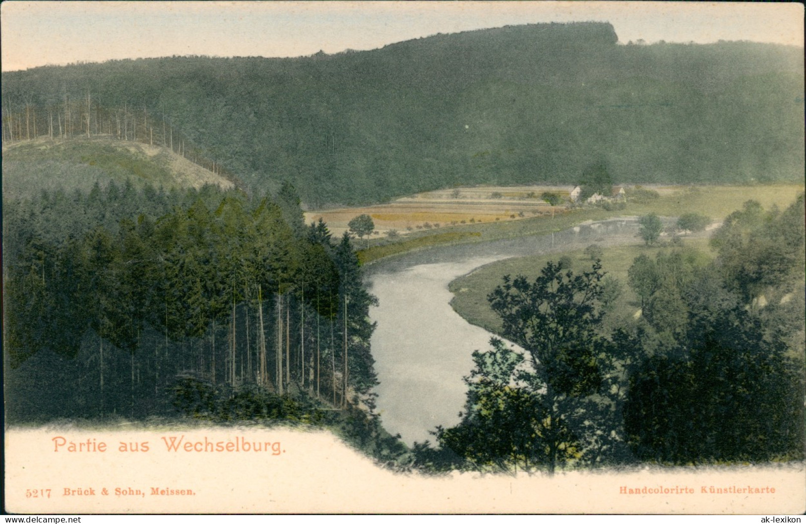 Ansichtskarte Wechselburg Umlandpartie - Handcolorierte AK 1900 - Otros & Sin Clasificación