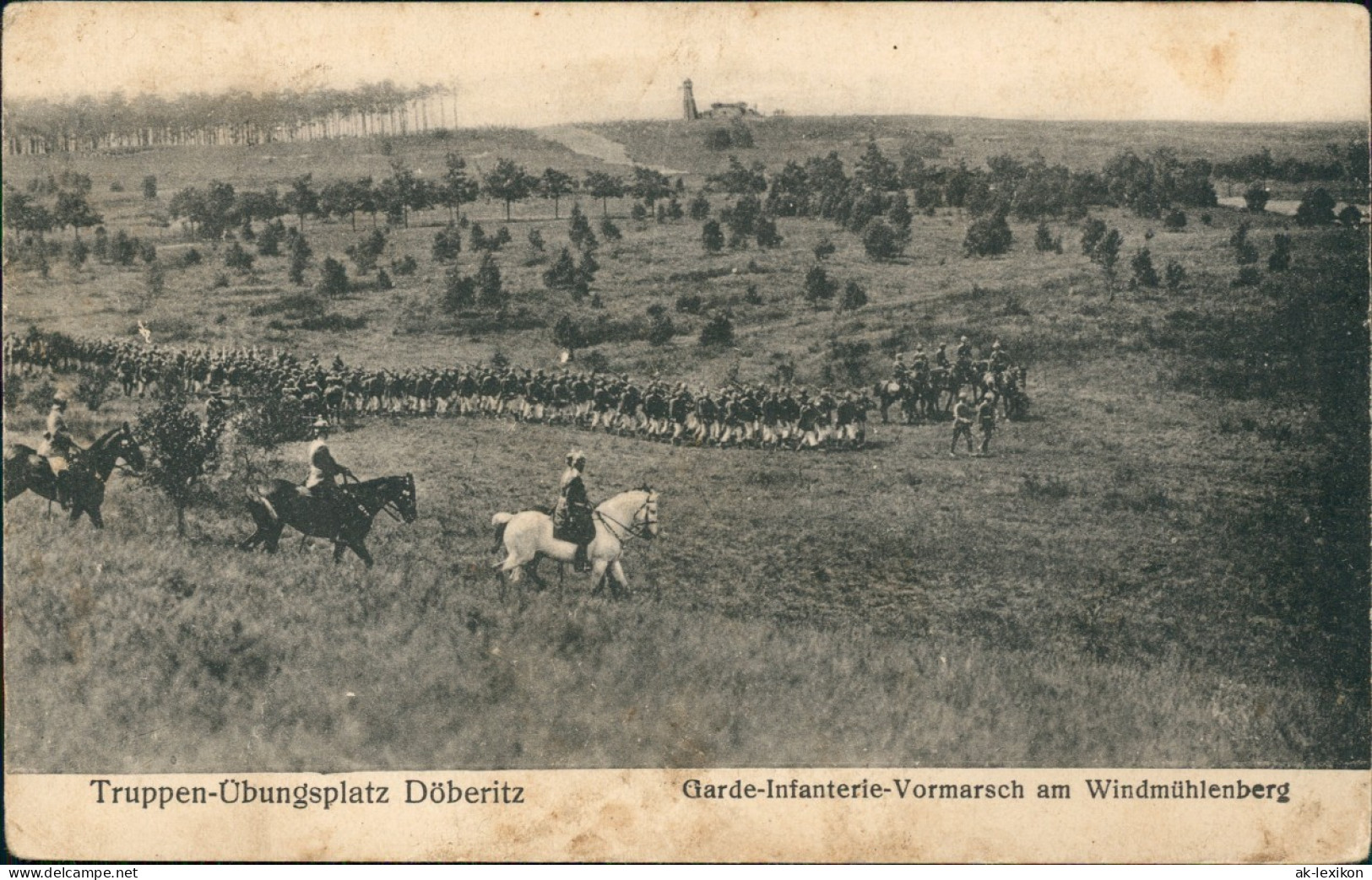 Dallgow Döberitz  Infanterie-Vormarsch Am Windmühlenberg 1915 Feldpoststempel - Dallgow-Döberitz