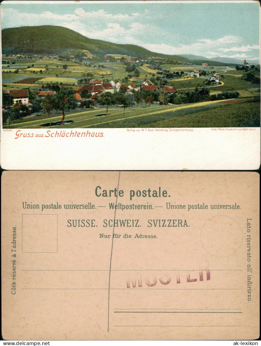 Ansichtskarte Schlächtenhaus-Steinen (Baden) Stadtpartie 1907 - Altri & Non Classificati