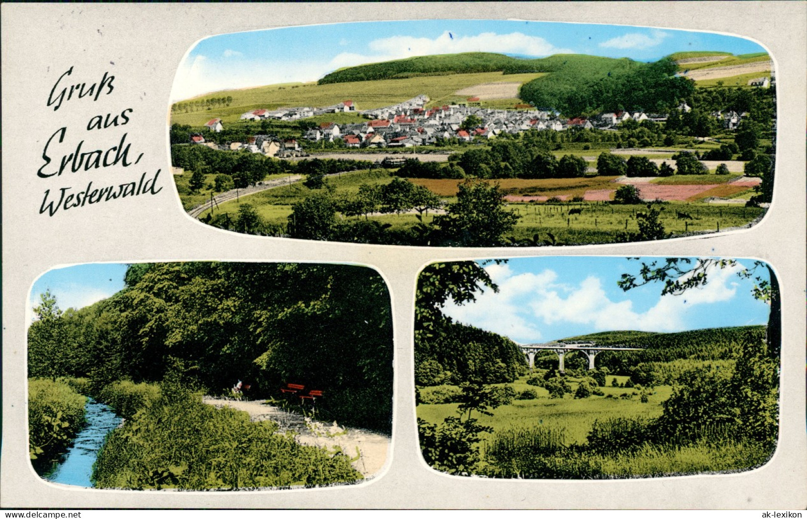 .Rheinland-Pfalz Gruss Aus ERBACH Im Westerwald (Mehrbild-AK Ortsansichten) 1960 - Sonstige & Ohne Zuordnung