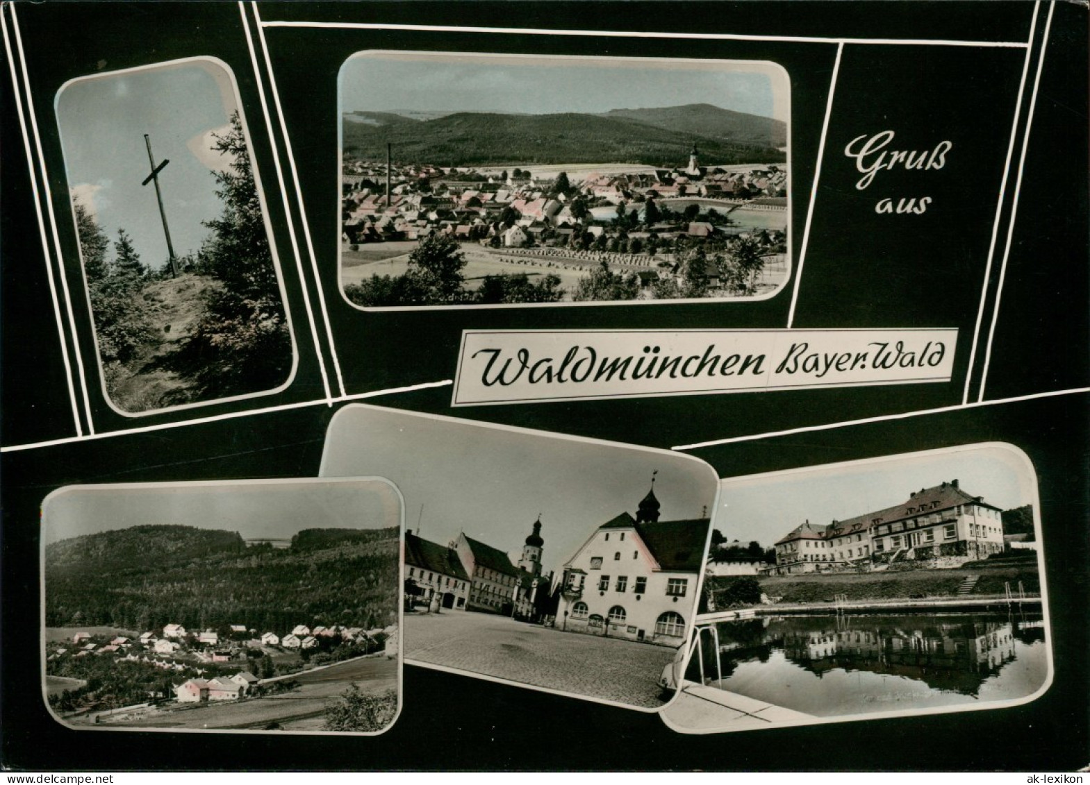 Waldmünchen Mehrbildkarte Mit 5 Alten Ortsansichten Bayer. Wald 1960 - Sonstige & Ohne Zuordnung