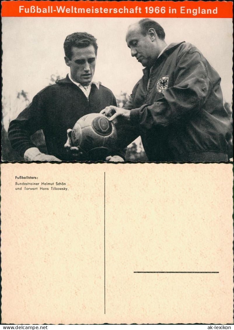 Torwart Tilkowsky Trainer Helmut Schön Fußball-Weltmeisterschaft England 1966 - Fussball