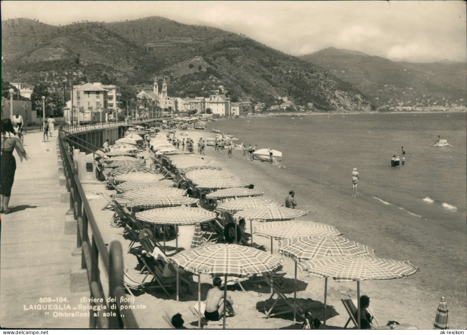 Cartoline Laigueglia Spiaggia Di Ponente Riviera Dei Fiori 1960 - Autres & Non Classés