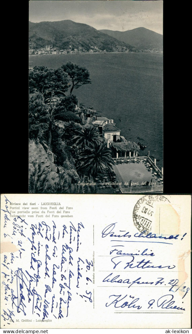 Laigueglia Panorama-Ansicht Partial View Seen From Fonti Del Faro 1955 - Other & Unclassified