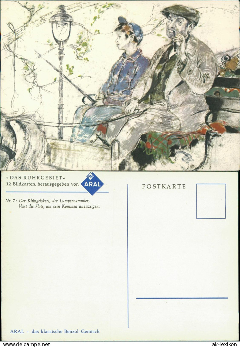 Ruhrgebiet ARAL Werbekarte Künstlerkarte Klüngelskerl, D Lumpensammler 1960 - Autres & Non Classés