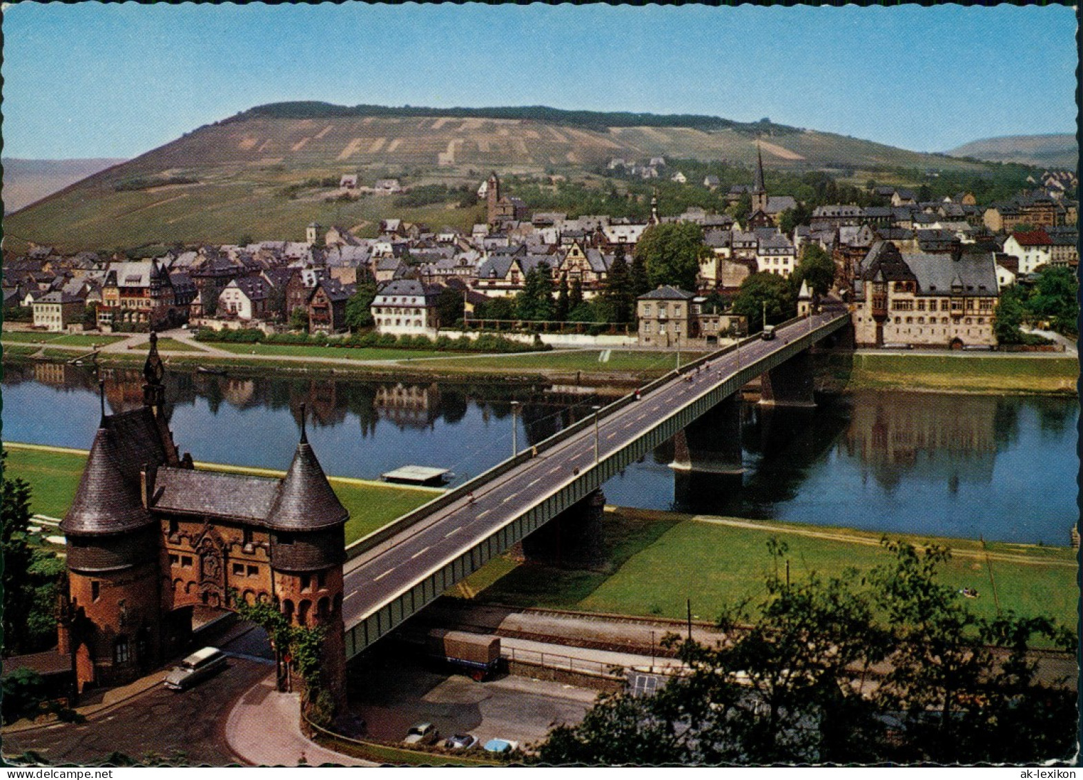 Ansichtskarte Traben-Trarbach Panorama-Ansicht, Mosel Brücke 1960 - Traben-Trarbach