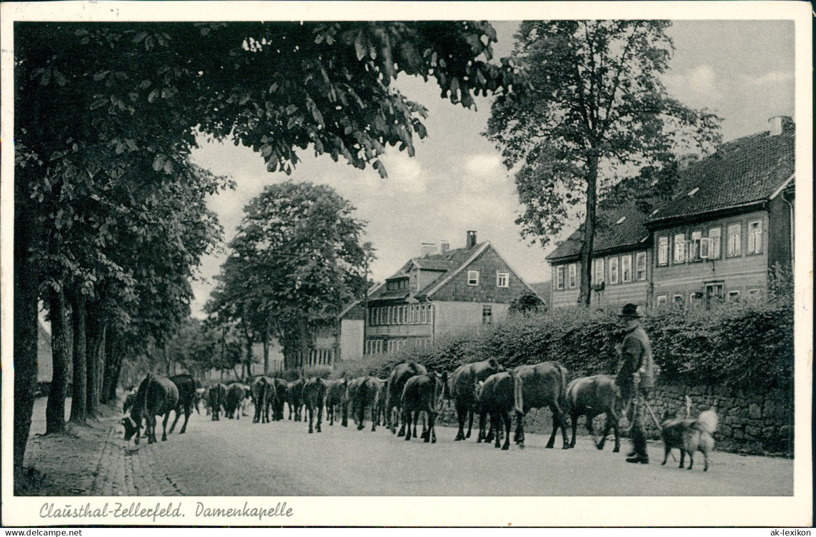 Ansichtskarte Clausthal-Zellerfeld Damenkapelle - Viehabtrieb 1961 - Clausthal-Zellerfeld