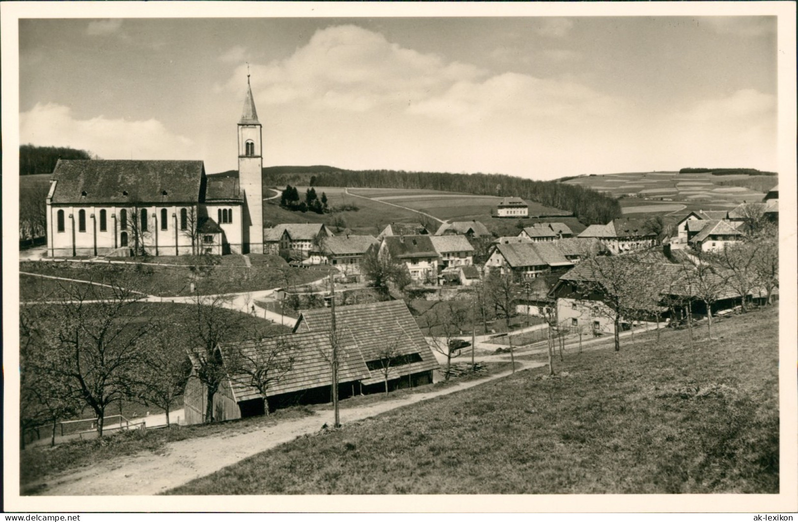 Ansichtskarte Rickenbach Stadtpartie An Der Kirche 1937 - Altri & Non Classificati