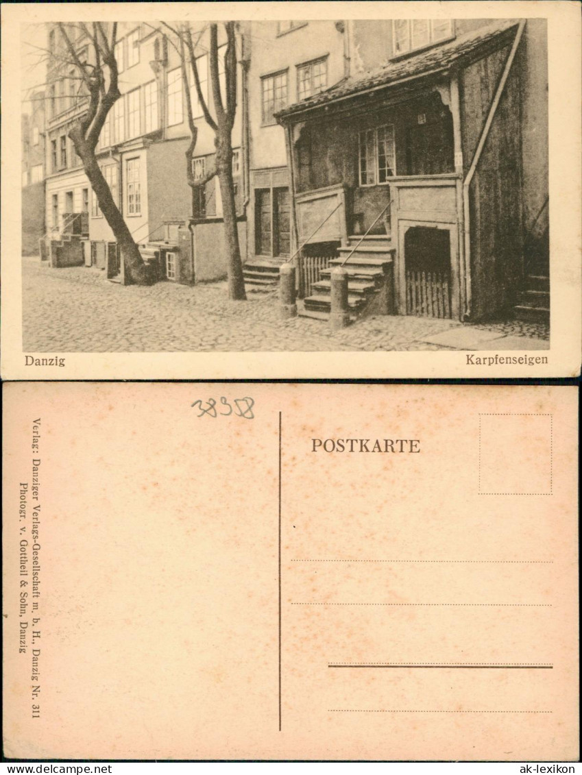 Postcard Danzig Gdańsk/Gduńsk Karpfenseigen 1912 - Danzig