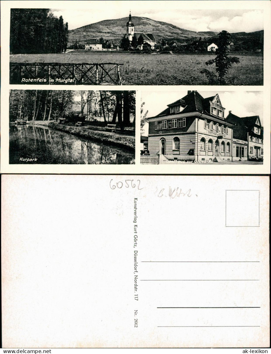 Rotenfels (Murgtal)-Gaggenau Gasthaus, Kurpark, Stadt - 3 Bild 1940 - Gaggenau