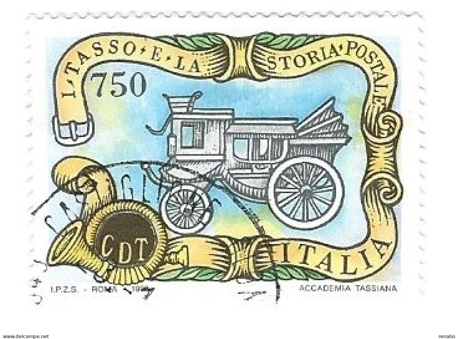 Italia 1993 ; I Tasso E La Storia Postale: Diligenza ; Used. - 1991-00: Mint/hinged