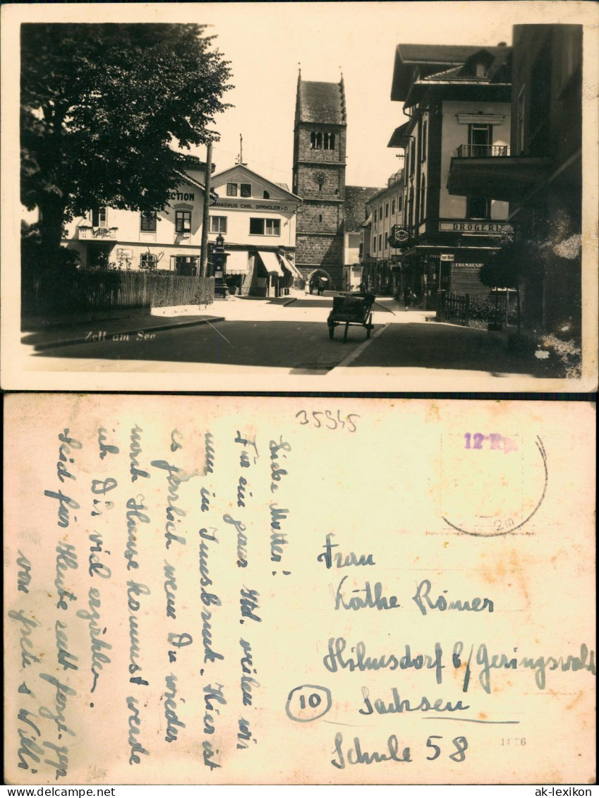 Ansichtskarte Zell Am See Straßenpartie, Drogerie - Cafe 1948 - Andere & Zonder Classificatie