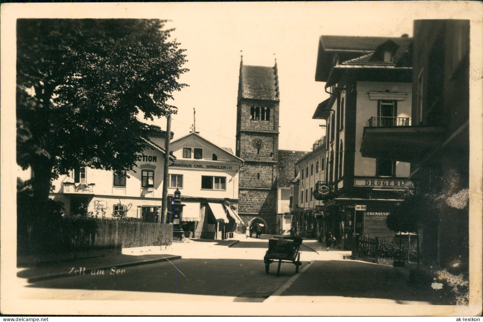 Ansichtskarte Zell Am See Straßenpartie, Drogerie - Cafe 1948 - Otros & Sin Clasificación