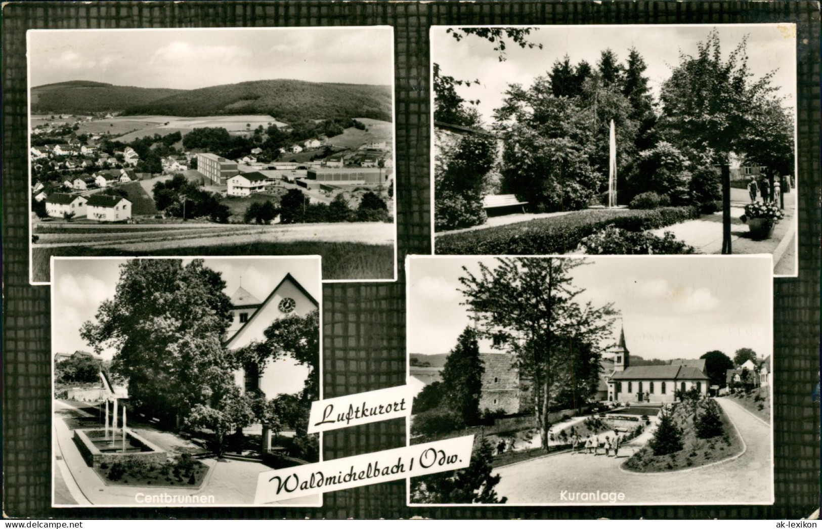 Ansichtskarte Waldmichelbach 4 Bild: Kuranlage, Centbrunnen 1968 - Autres & Non Classés