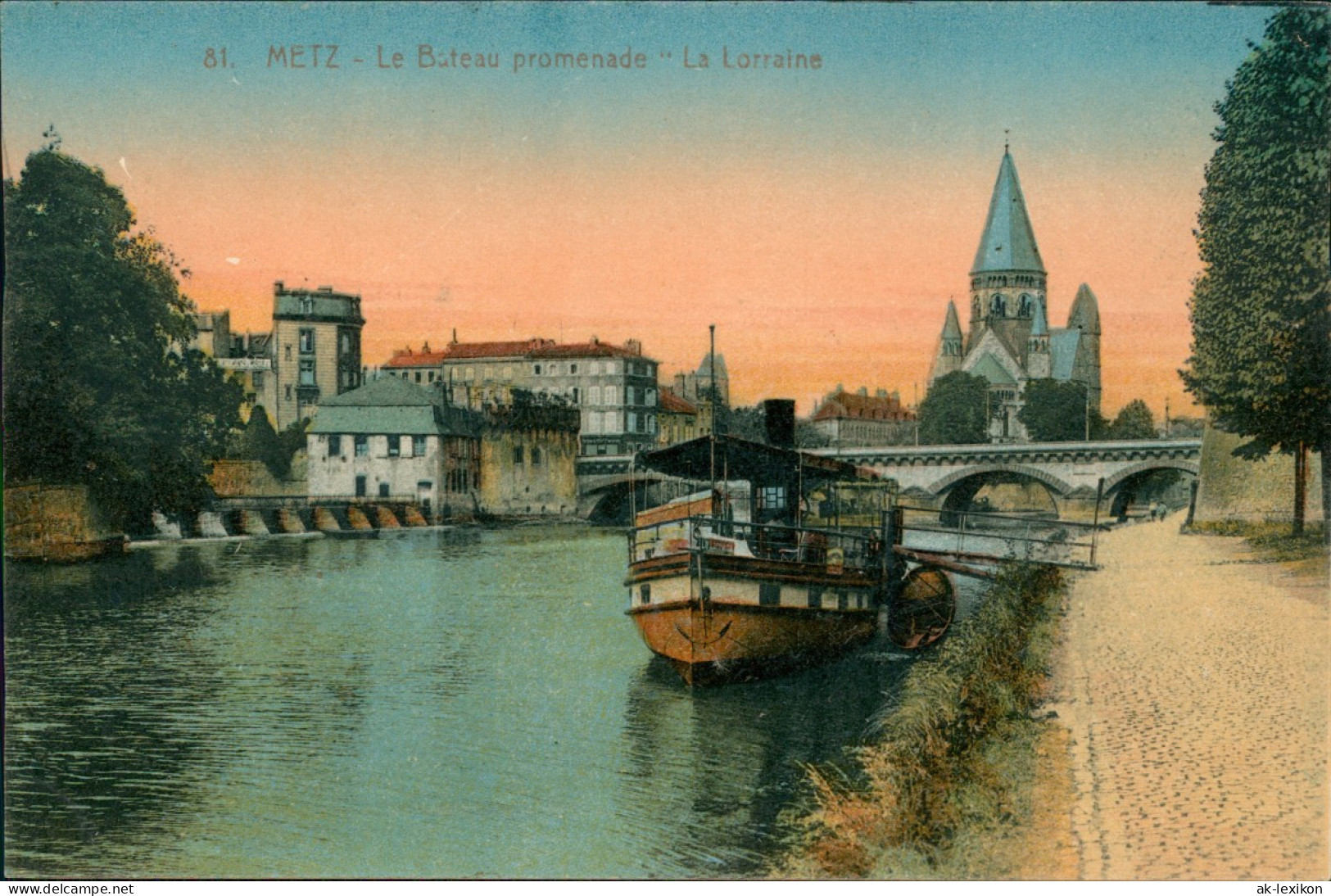 CPA Metz Le Bateau Promenade La Lorraine 1922 - Metz