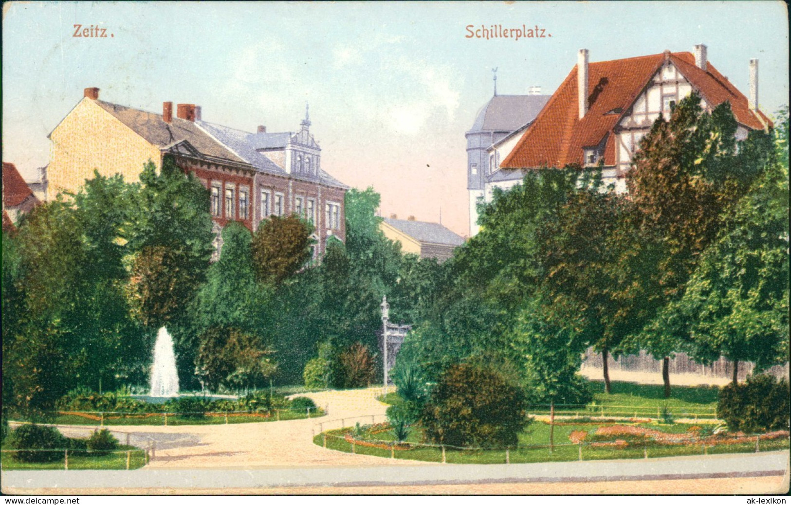 Ansichtskarte Zeitz Schillerplatz. 1913 - Altri & Non Classificati