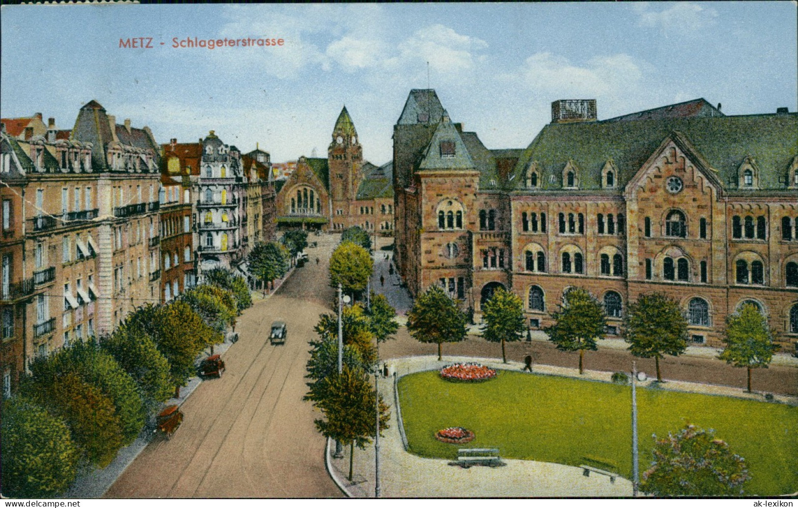 CPA Metz Bahnhof / La Gare Schlageterstrasse 1934 - Metz