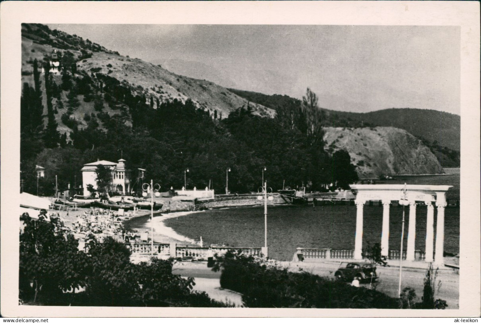 Postcard Aluschta Алу́шта Strandpartie, Anlagen Krim Crimea 1963 - Ucraina