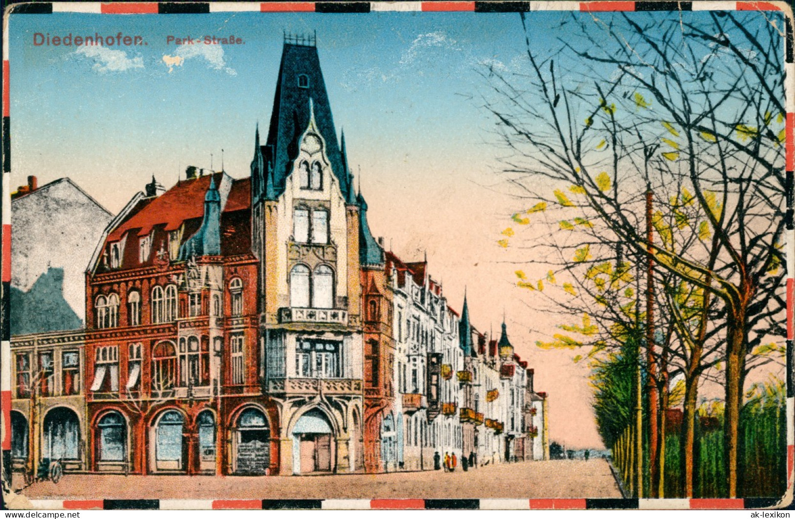 CPA Diedenhofen Thionville Parkstraße - Patriotika 1916  Gel. Feldpoststempel - Thionville