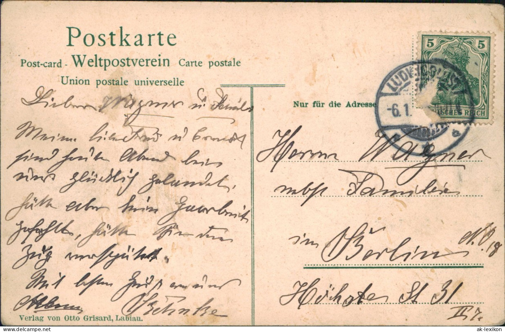 Labiau Polessk Labiawa Labiewo Полесск  Straße Postgebäude Ostpreußen  1910 - Ostpreussen