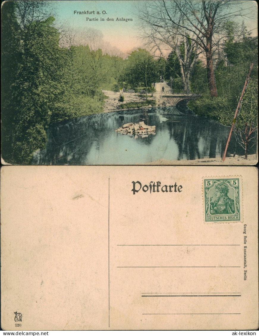 Ansichtskarte Frankfurt (Oder) Partie In Den Anlagen - Brücke 1911 - Frankfurt A. D. Oder