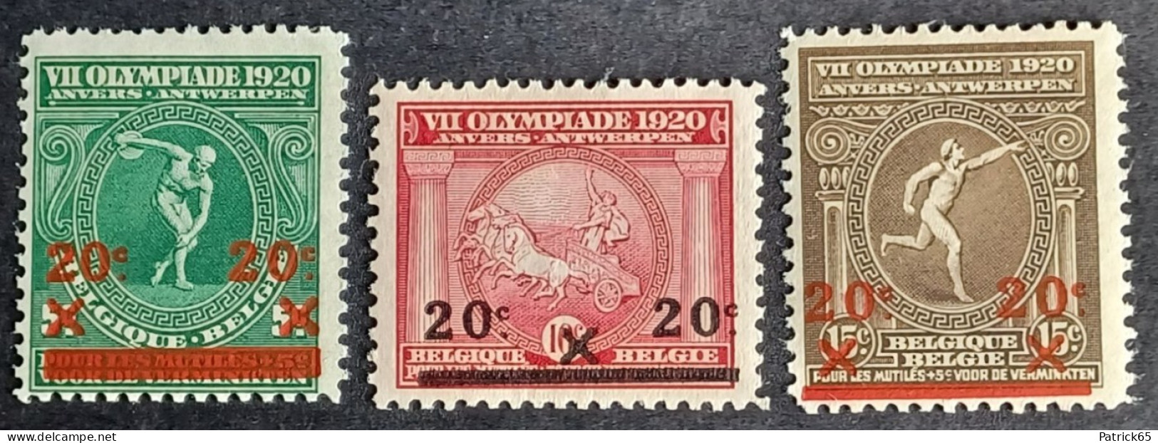 Belgie 1921 Olympische Spelen Obp-184/186  MNH - Unused Stamps