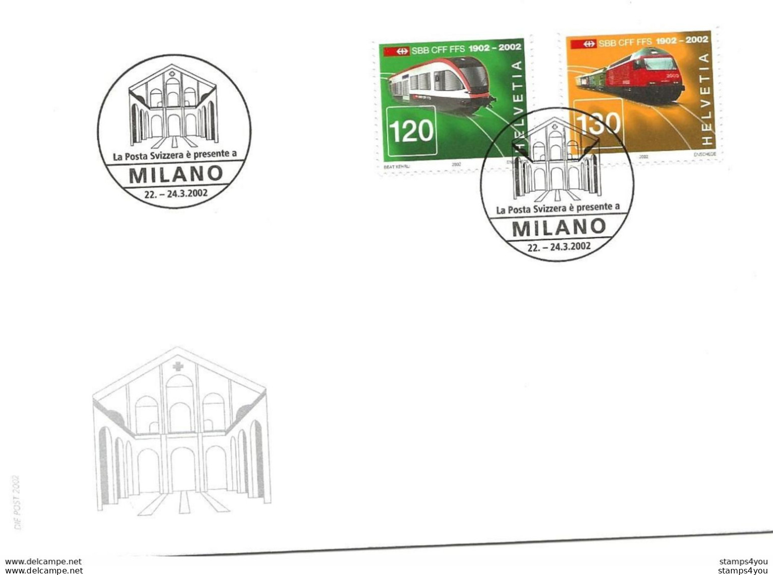 232 - 38 - Enveloppe Avec Oblit Spéciale  Expo Milano 2002 - Storia Postale