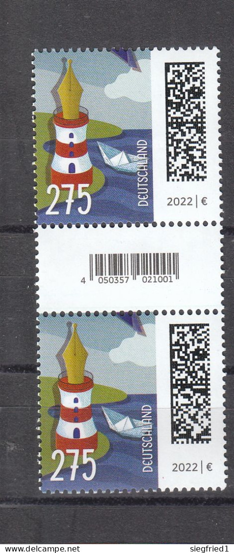 Deutschland BRD  ** 3657 R Leuchtfederstift      Eine Marke Mit Nummer  Neuausgabe 3.1.22 - Unused Stamps