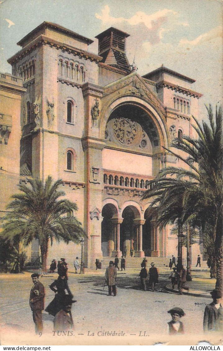 26949 " TUNIS-LA CATHÉDRALE " ANIMÉ-VERA FOTO-CART.POST. SPED.1905 - Tunisia