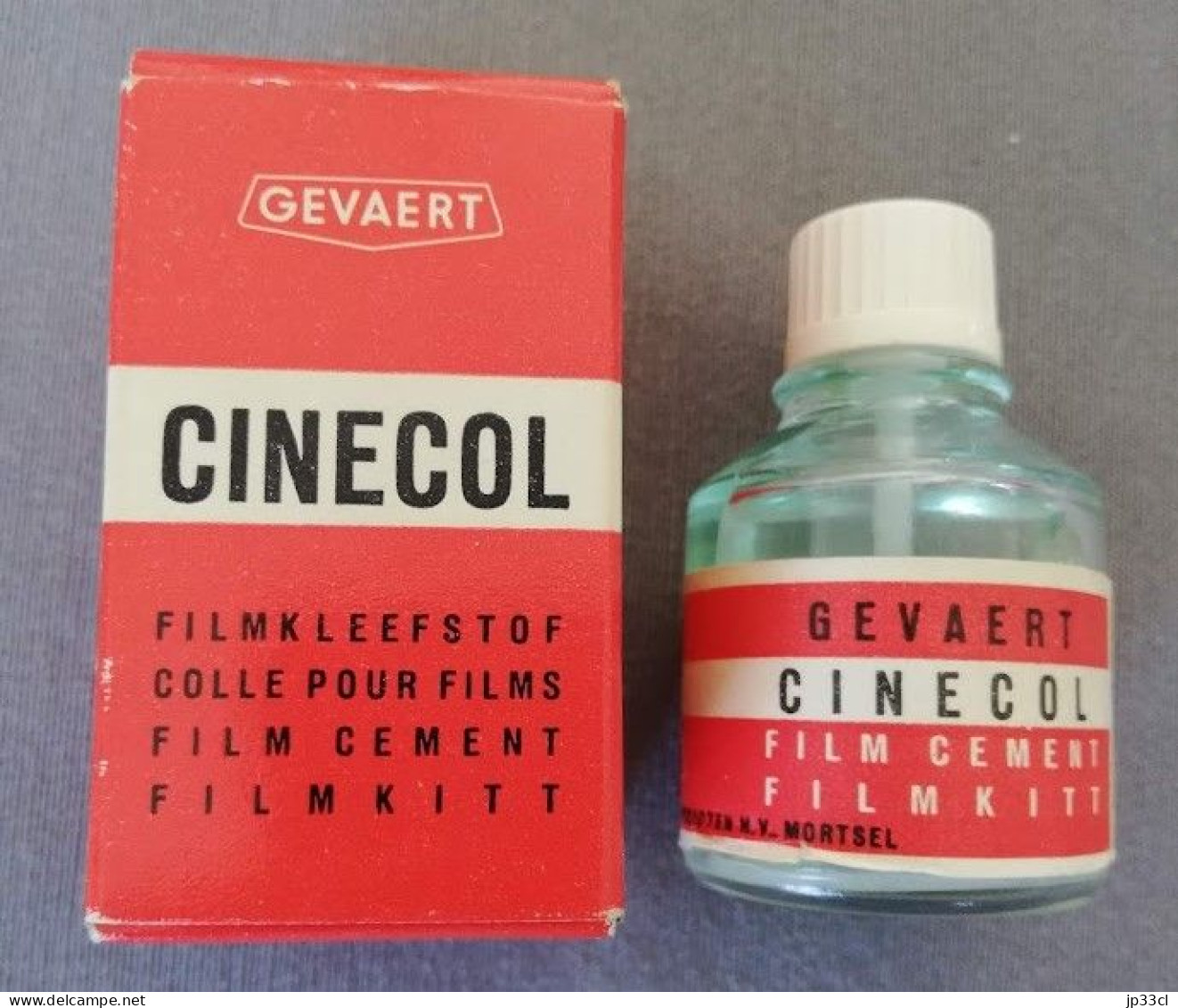 Ancienne Bouteille De Colle Pour Films "Cinecol" De Gevaert (Made In Belgium) - Autres & Non Classés