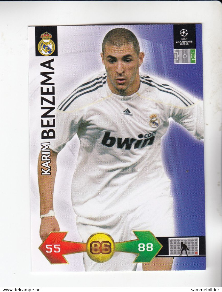 Panini Champions League Trading Card 2009 2010 Karim Benzema    Real Madrid - Autres & Non Classés