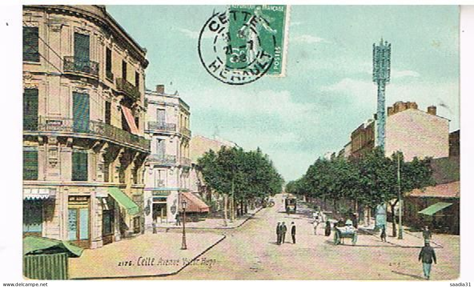 34  SETE CETTE AVENUE VICTOR HUGO 1908 - Sete (Cette)