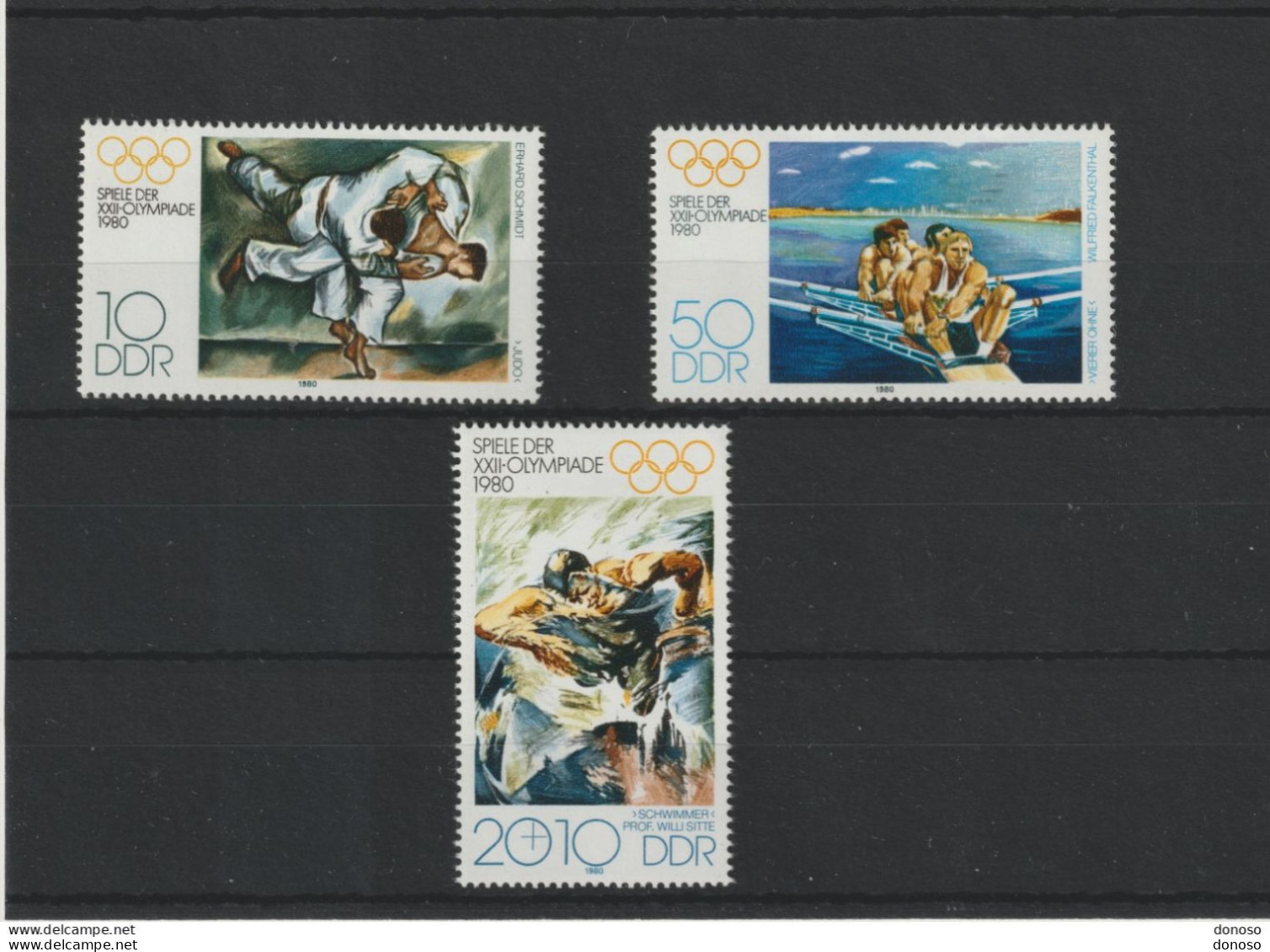 RDA 1980 Jeux Olympiques De Moscou Yvert 2187-2189 NEUF** MNH Cote 3,30 Euros - Unused Stamps